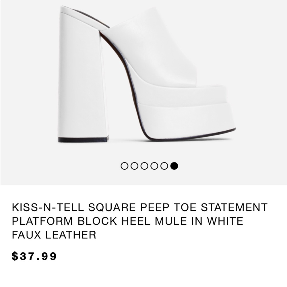 Brand new chunky heel mules